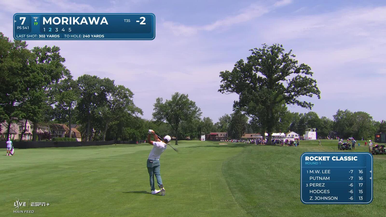 Collin Morikawa makes birdie on No. 7 at Rocket Classic