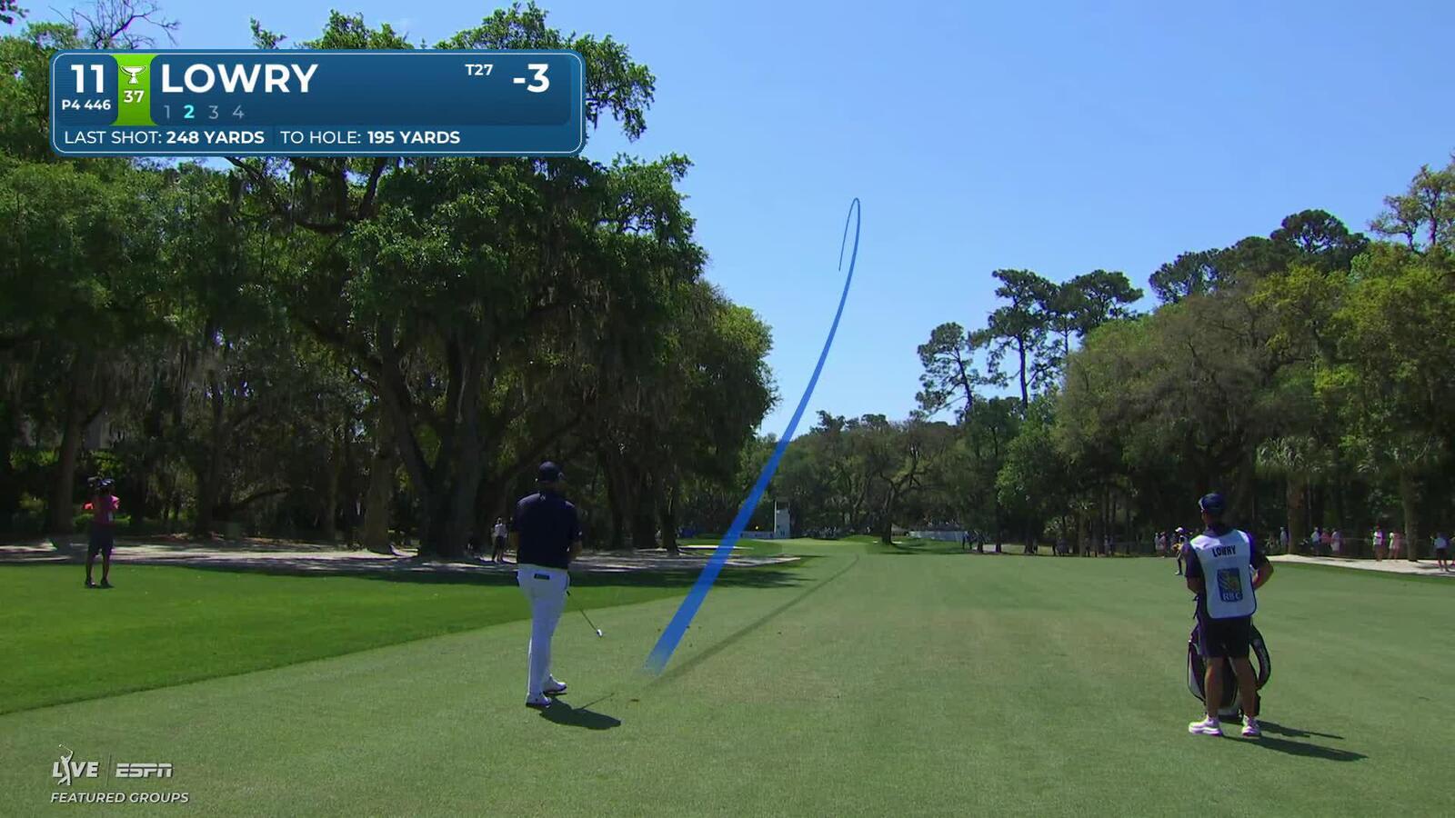 Shane Lowry drains 28-foot birdie putt on No. 11 at RBC Heritage