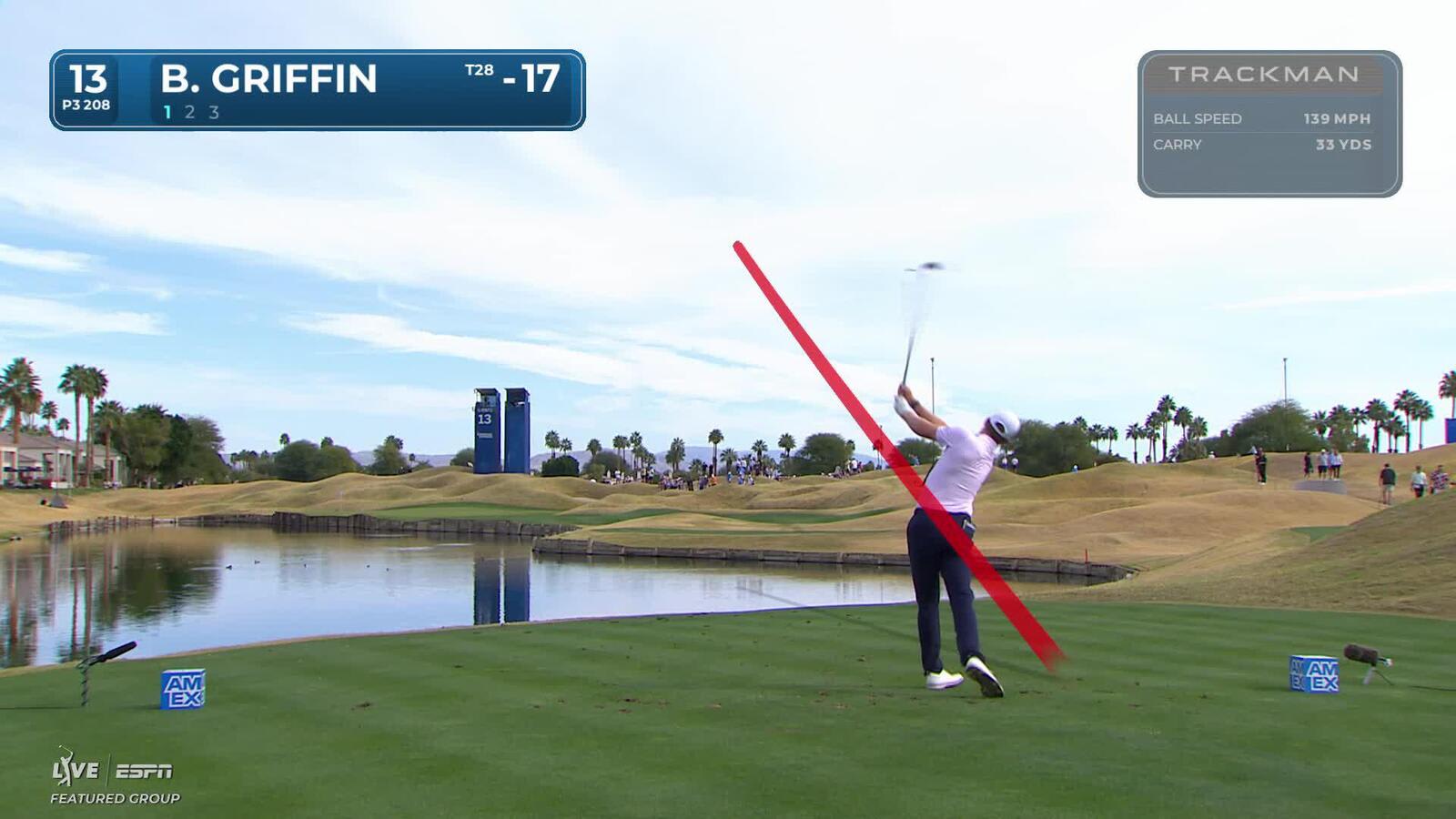 Ben Griffin hits 205-yard tee shot to 15 feet, sets up birdie on No. 13 at The American Express