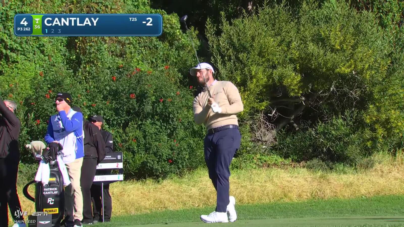 Patrick Cantlay sinks 17-foot birdie putt on No. 4 at The Genesis