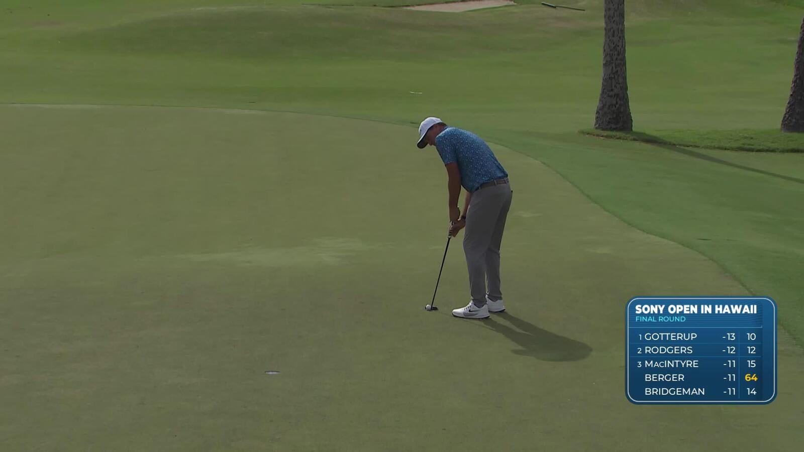 Kevin Roy sinks 9-foot birdie putt on No. 10 at Sony Open