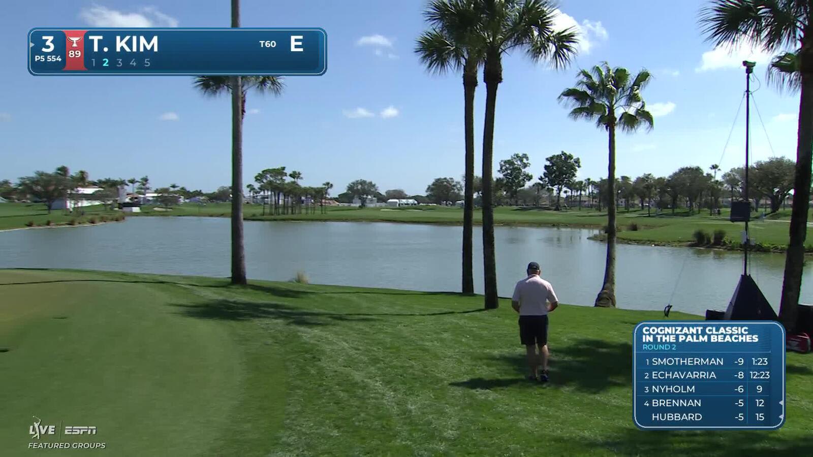 Tom Kim drains 13-foot birdie putt on No. 3 at Cognizant Classic