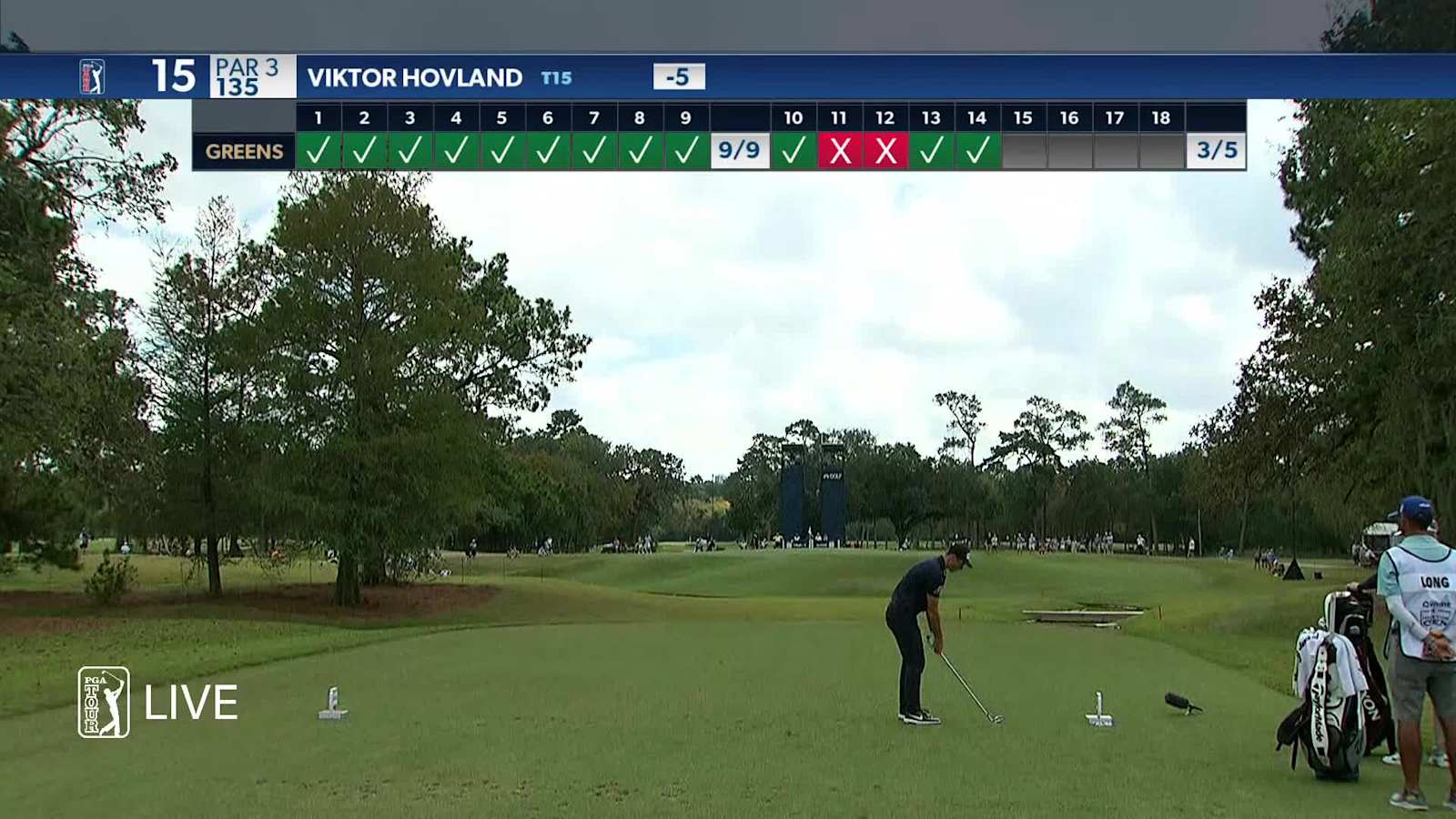 Viktor Hovland nearly aces No. 15 in Round 4 at Vivint Houston Open