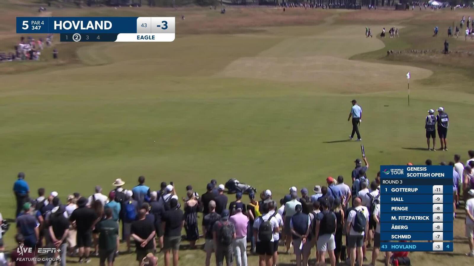 Viktor Hovland makes birdie on No. 5 at Genesis Scottish Open