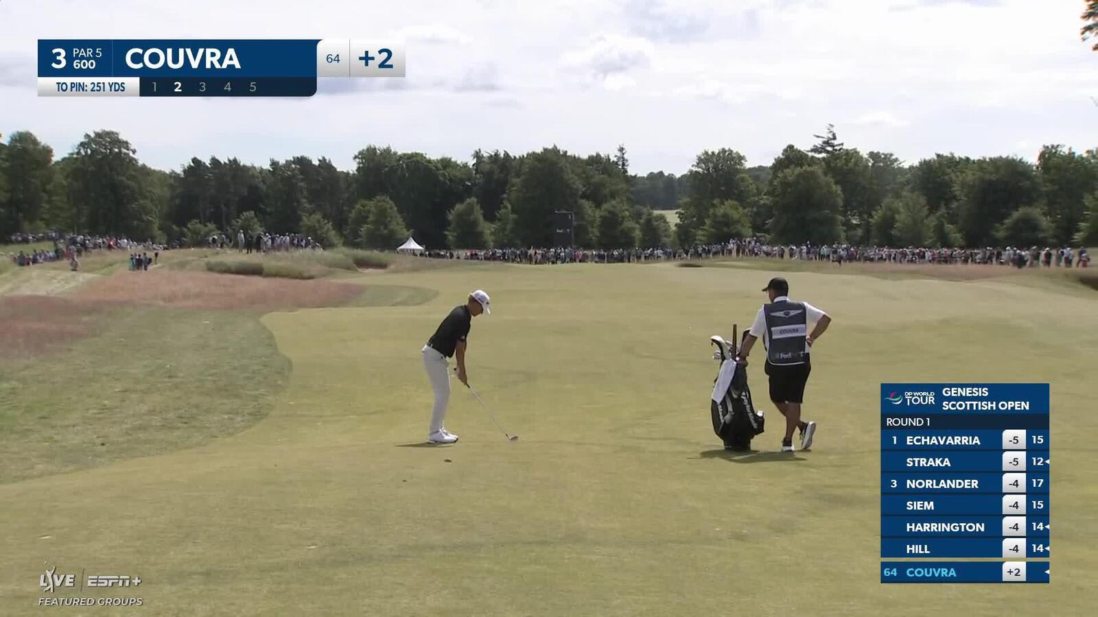 Martin Couvra makes birdie on No. 3 at Genesis Scottish Open