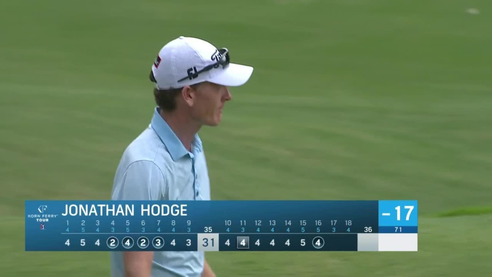 Jonathan Hodge makes birdie on No. 16 in Round 3 at BMW Charity Pro-Am