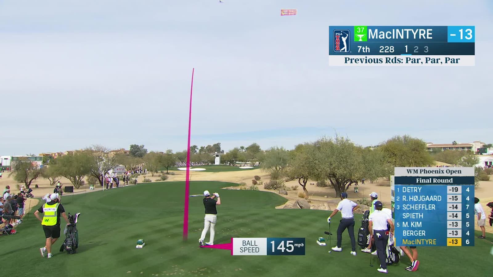 Robert MacIntyre's well-struck tee shot leads to birdie at WM Phoenix Open