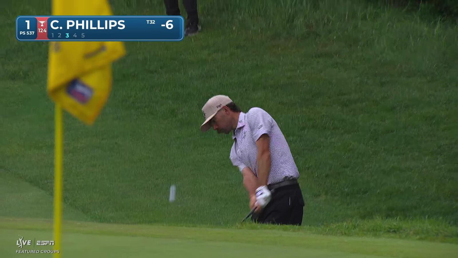 Chandler Phillips sinks 17-foot putt for birdie on No. 1 at RBC Canadian