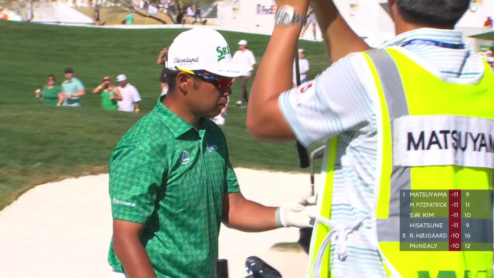 Hideki Matsuyama hits 134-yard approach to 11 feet, makes birdie