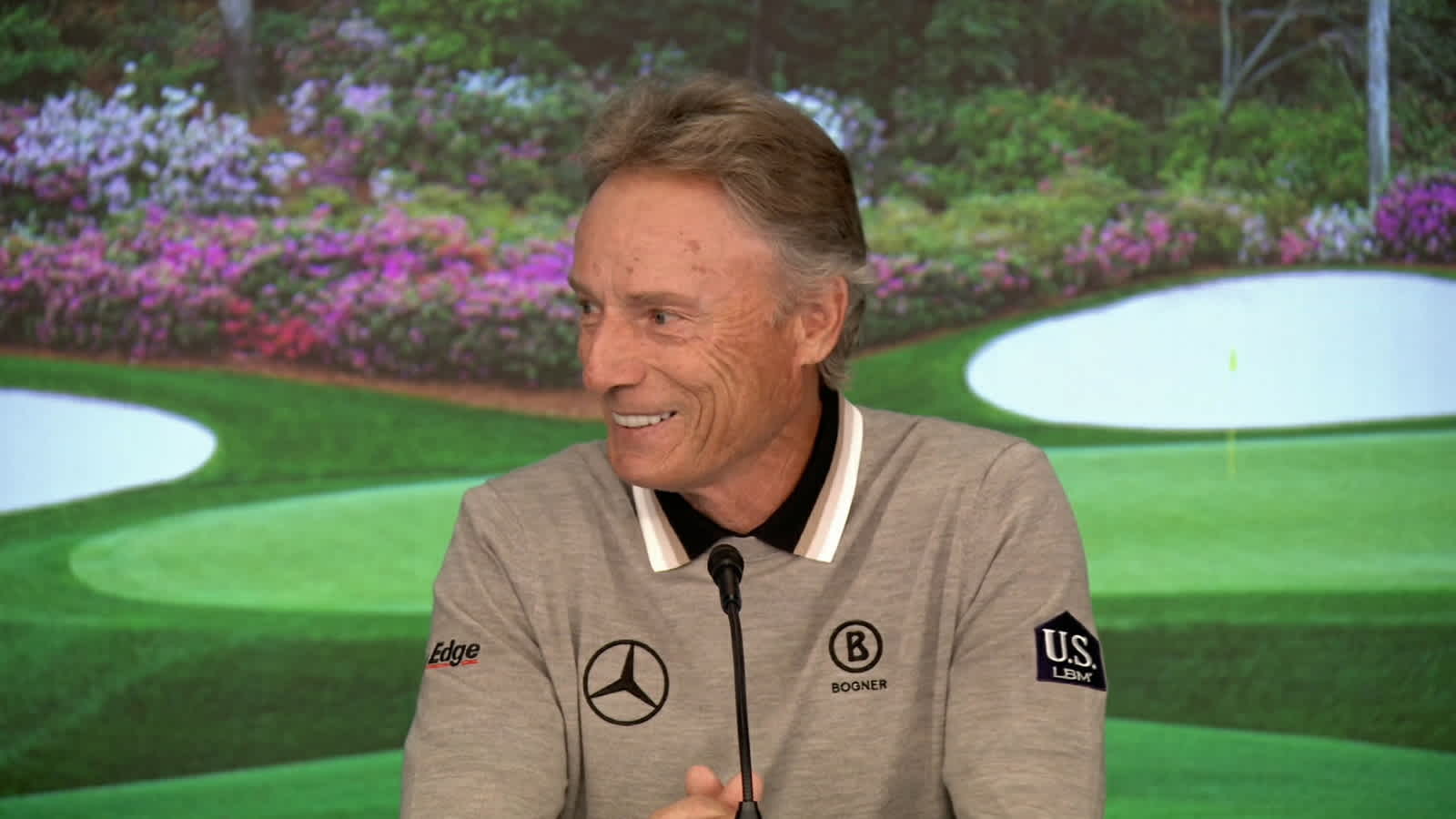 Bernhard Langer on his final competitive start at the Masters
