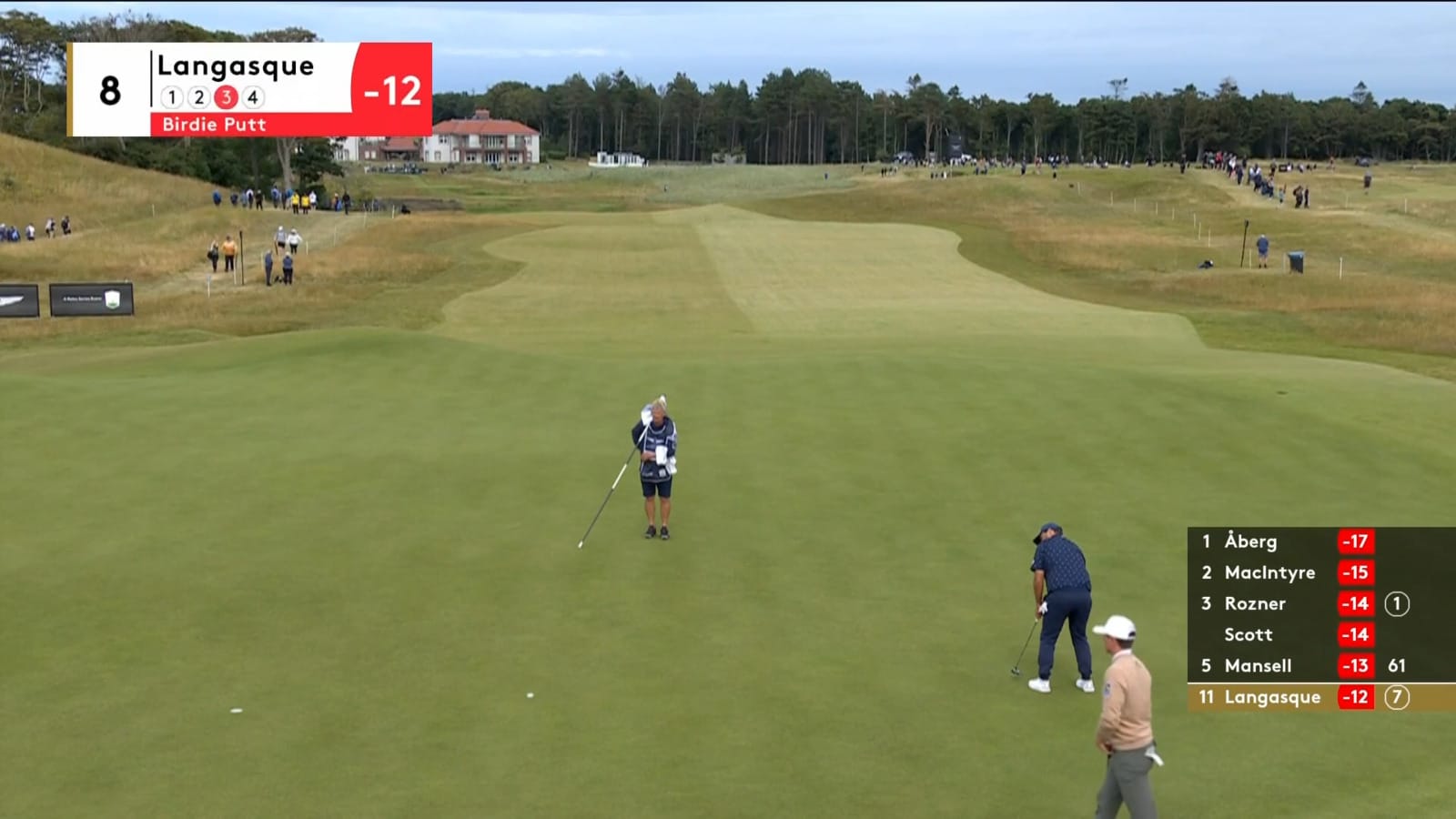 Romain Langasque sinks 25-foot birdie putt at Genesis Scottish Open