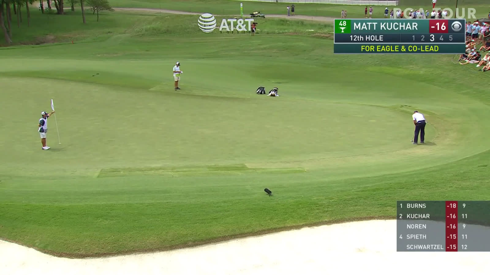 Matt Kuchar makes birdie on No. 12 at AT&T Byron Nelson