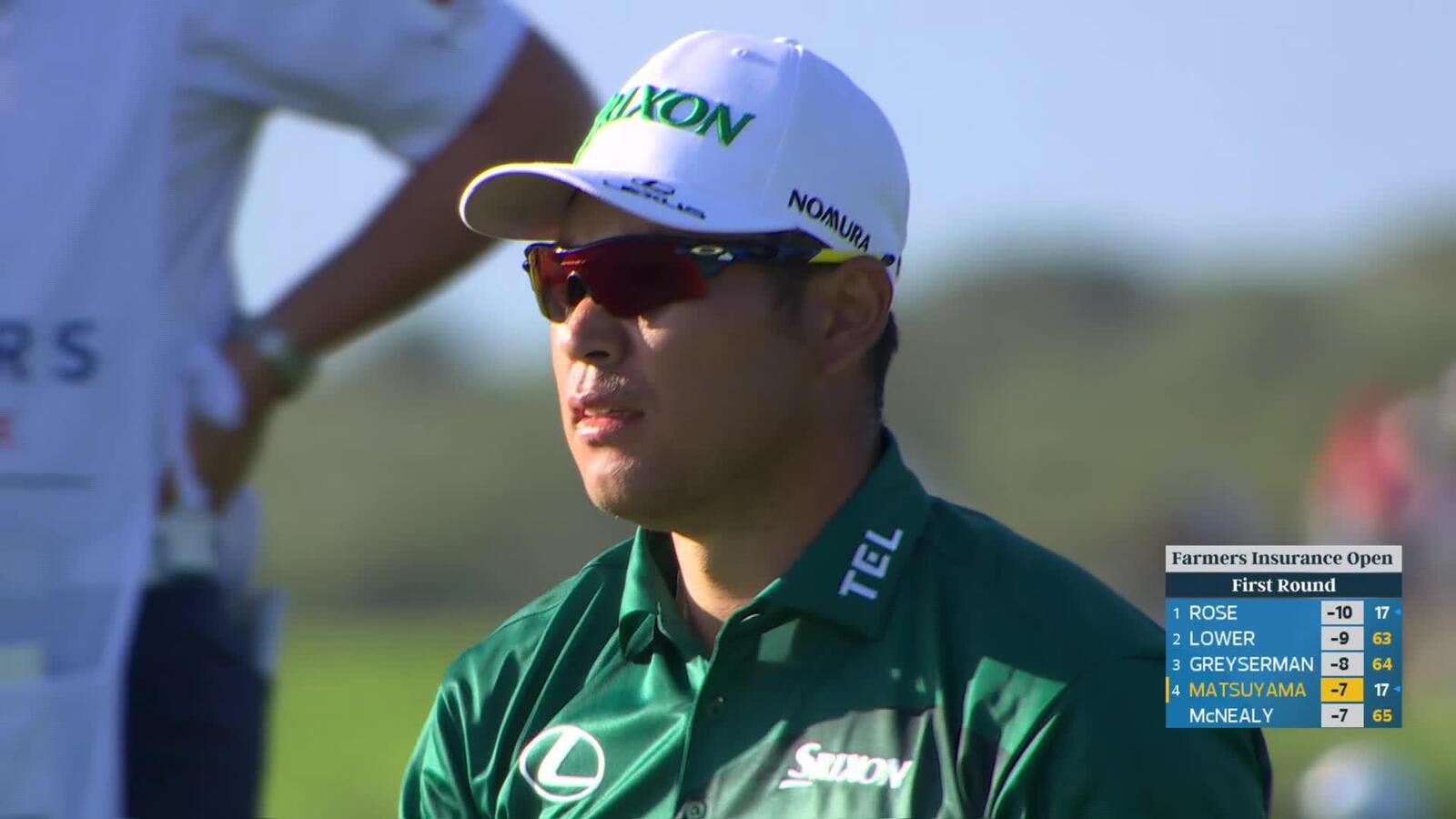 Hideki Matsuyama makes birdie on No. 9 at Farmers