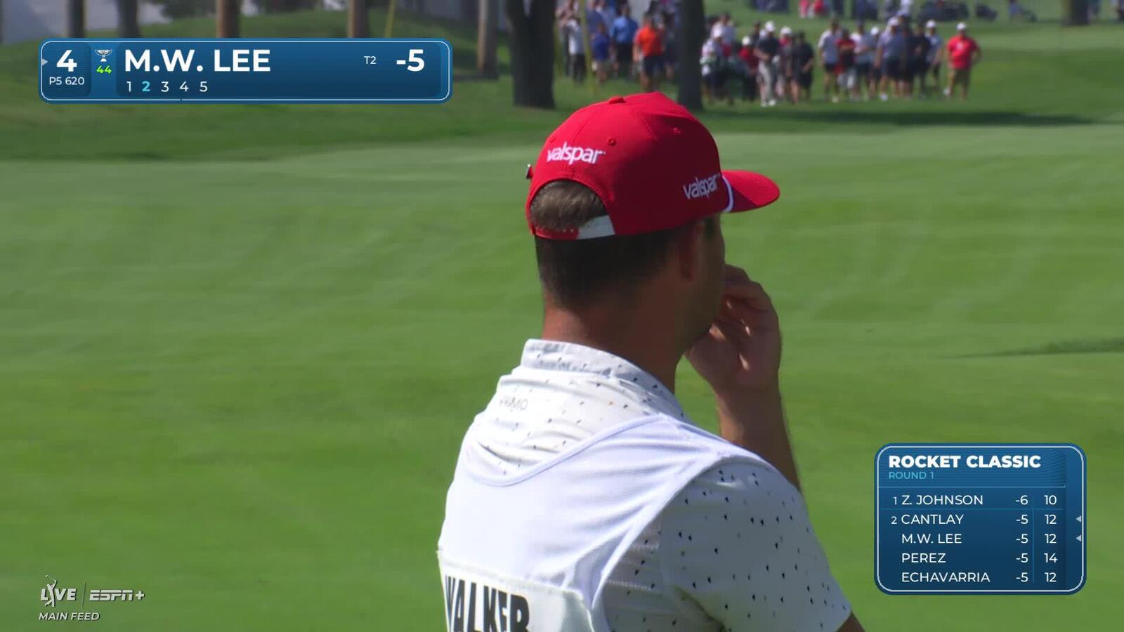 Min Woo Lee makes birdie on No. 4 at Rocket Classic