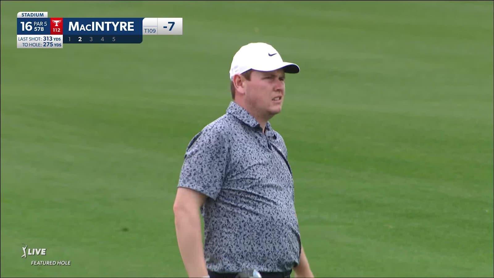 Robert MacIntyre nearly holes out for albatross at The American Express