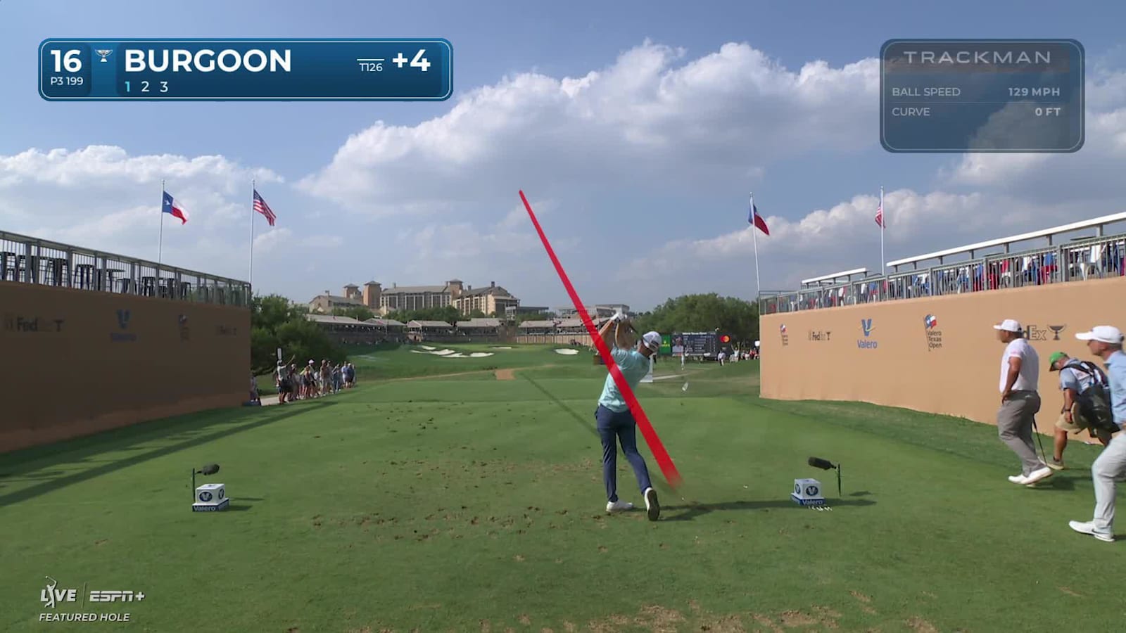Bronson Burgoon makes birdie on No. 16 at Valero