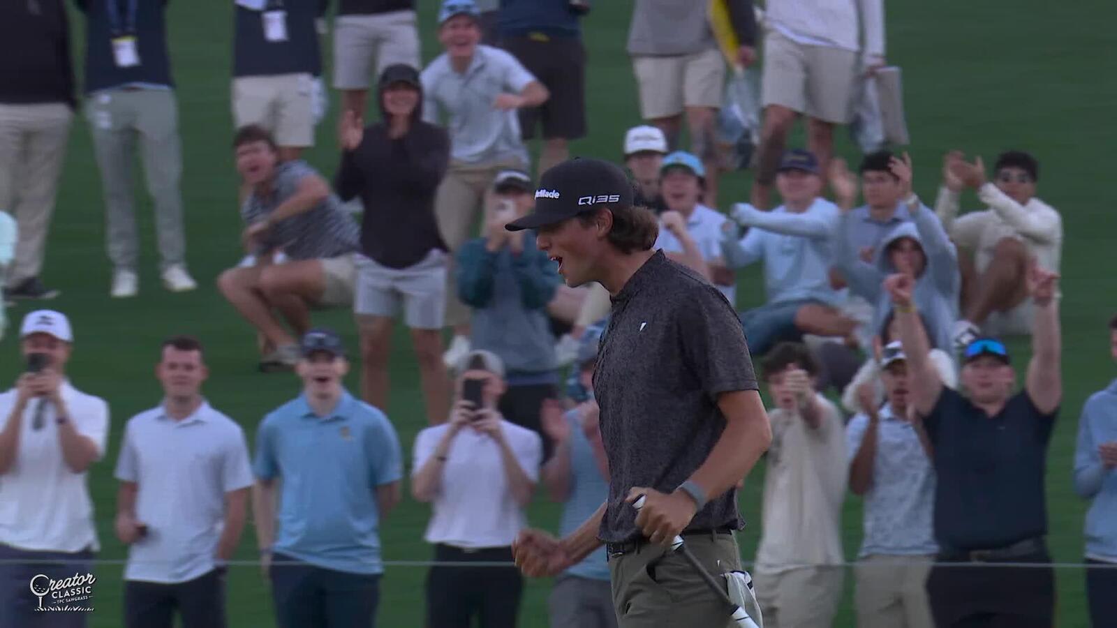 Grant Horvat birdies the Island Green to win the Creator Classic