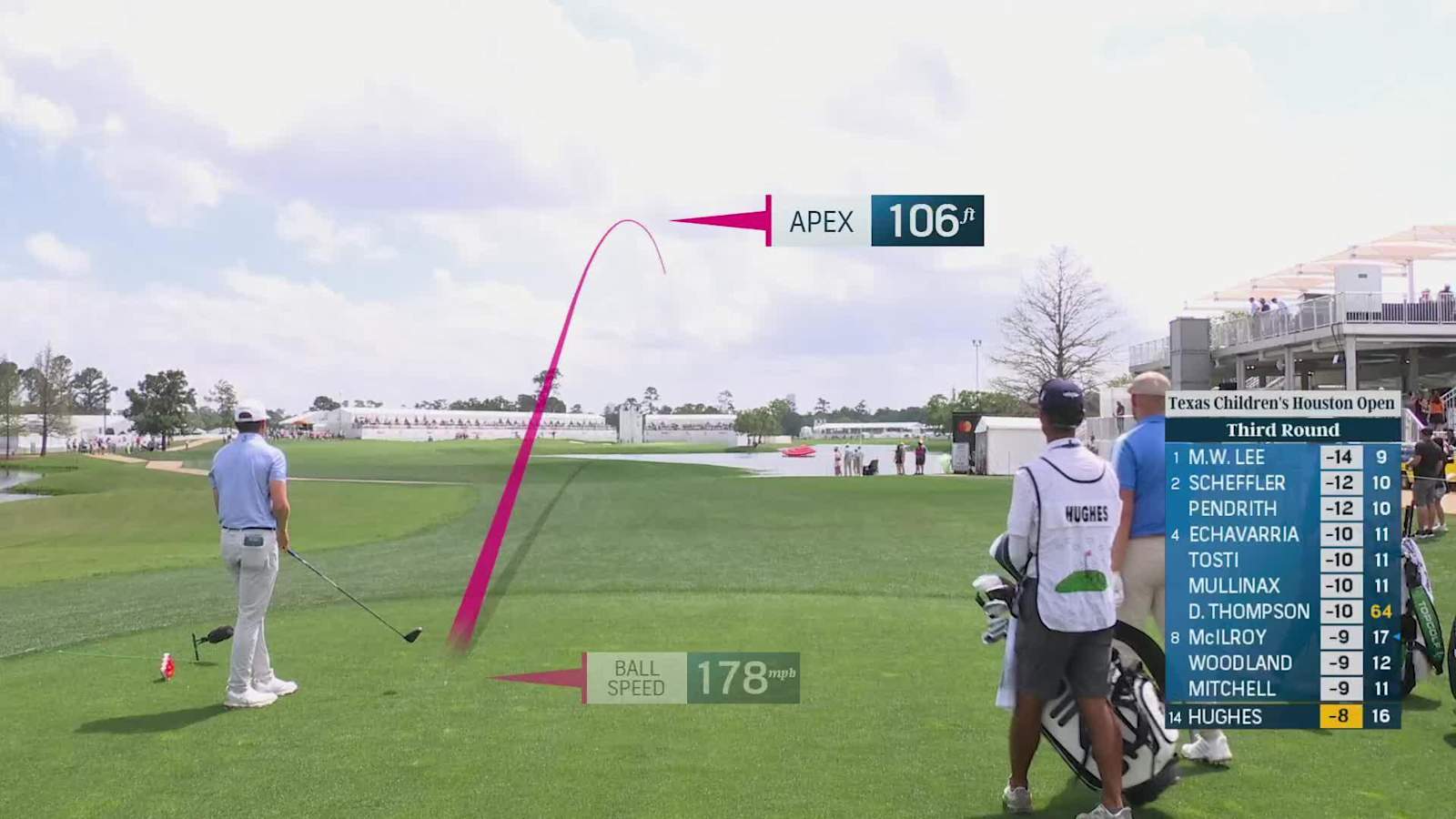 Mackenzie Hughes drives green to set up birdie at Houston Open