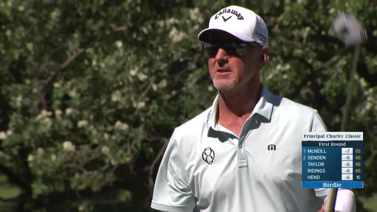 David Duval makes birdie on No. 18 at Principal Charity Classic