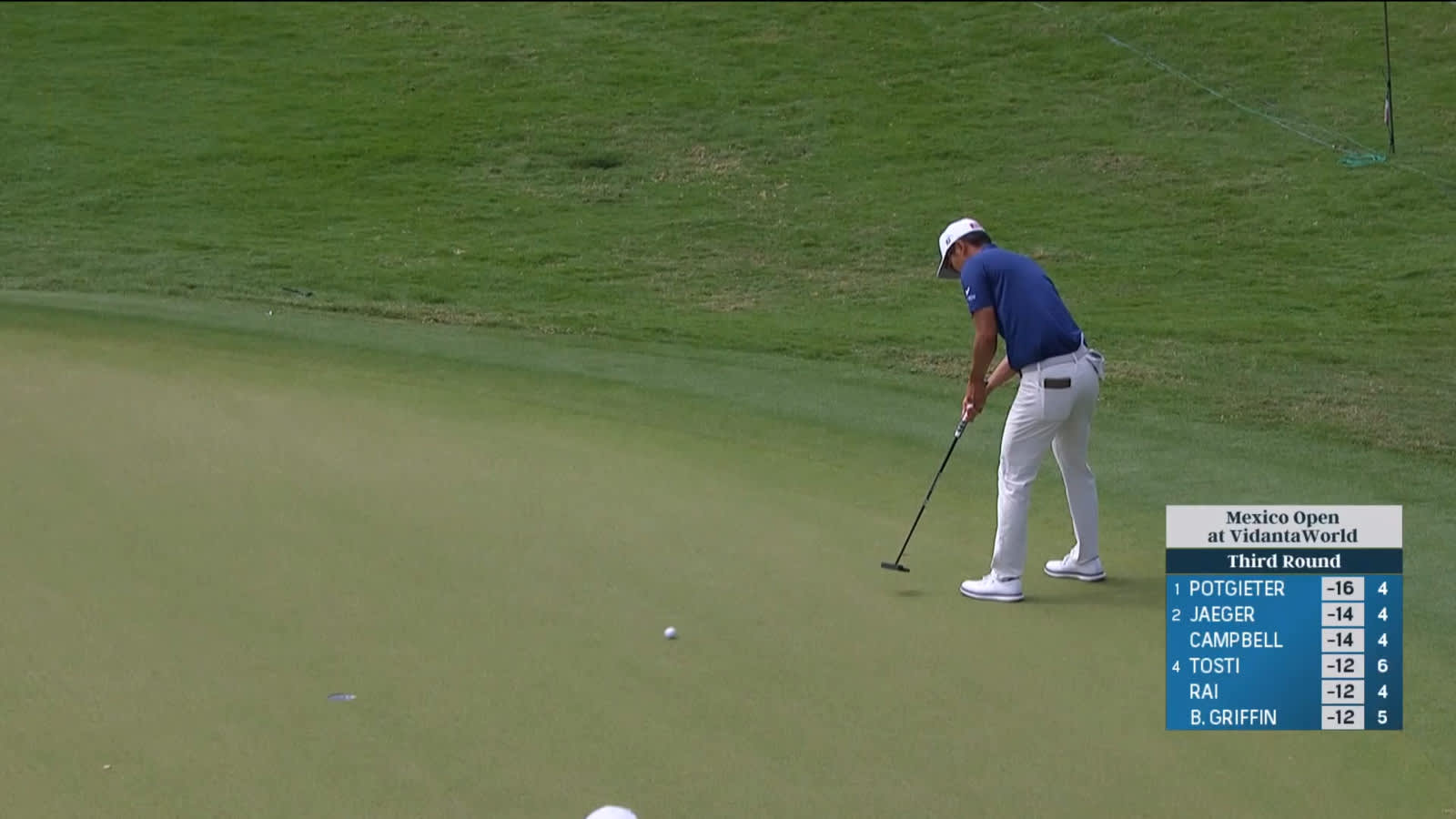 Michael Kim cleans up for birdie at Mexico Open