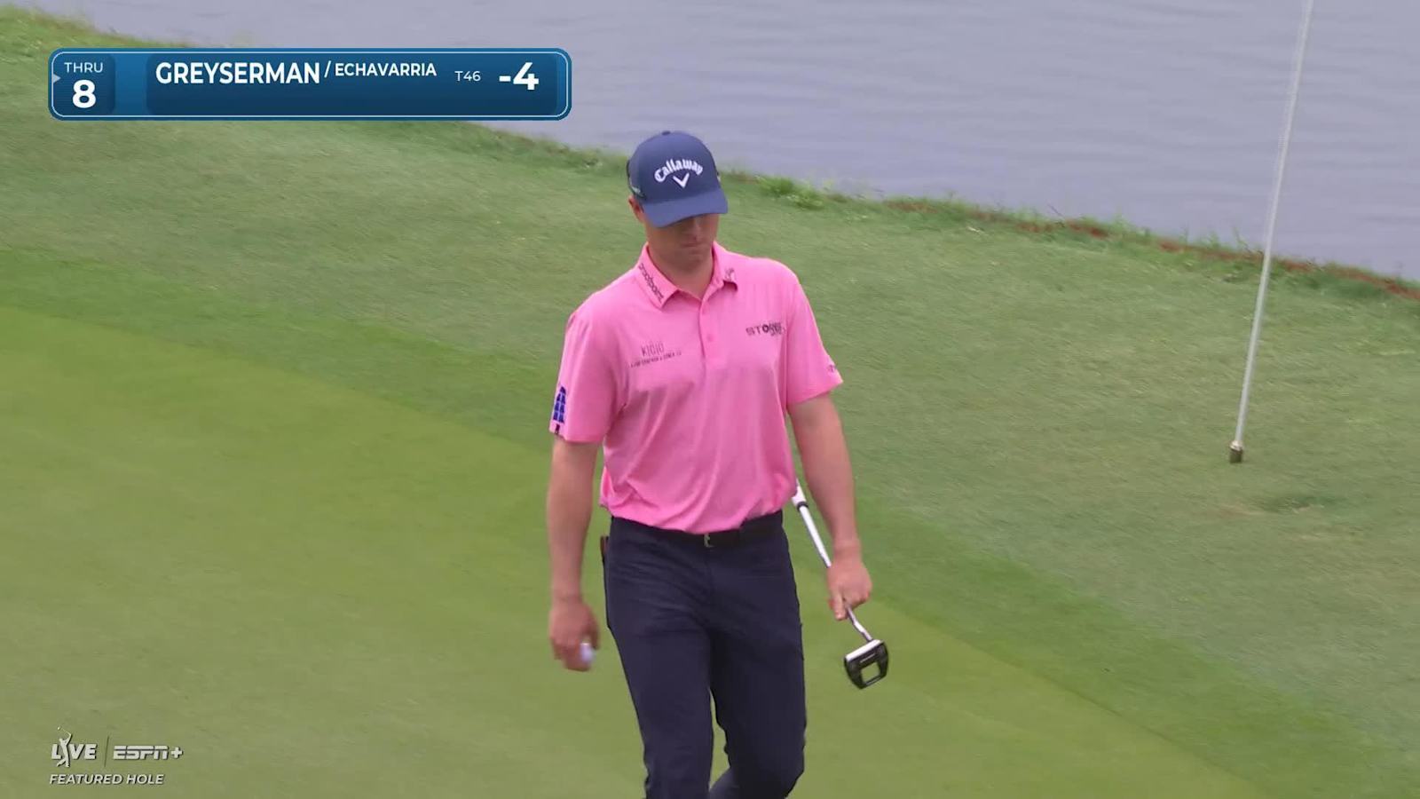 Max Greyserman makes birdie on No. 17 at Zurich Classic