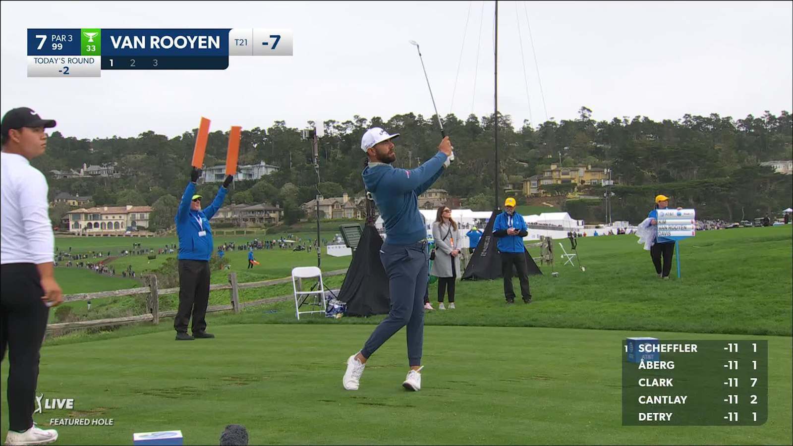 Erik van Rooyen makes birdie on No. 7 at AT&T Pebble Beach