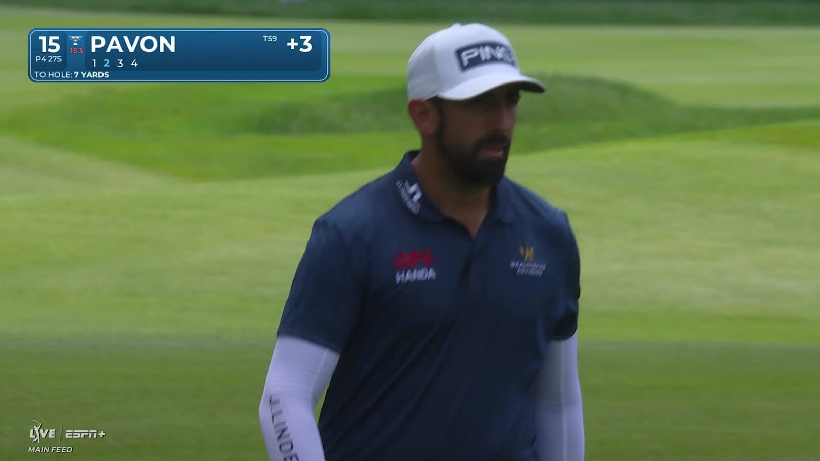 Matthieu Pavon makes birdie on No. 15 at Travelers