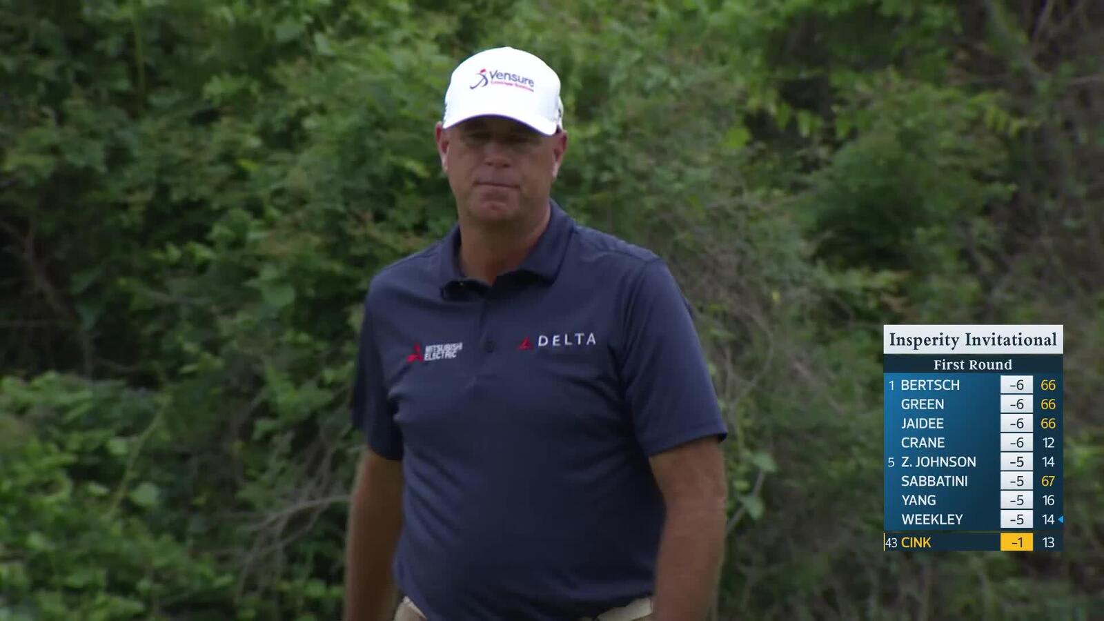 Stewart Cink makes birdie on No. 14 at Insperity Invitational