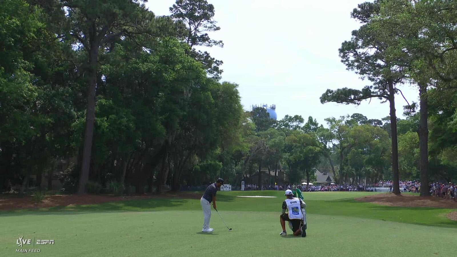 J.J. Spaun's 123-yard approach sets up birdie on No. 1 at RBC Heritage