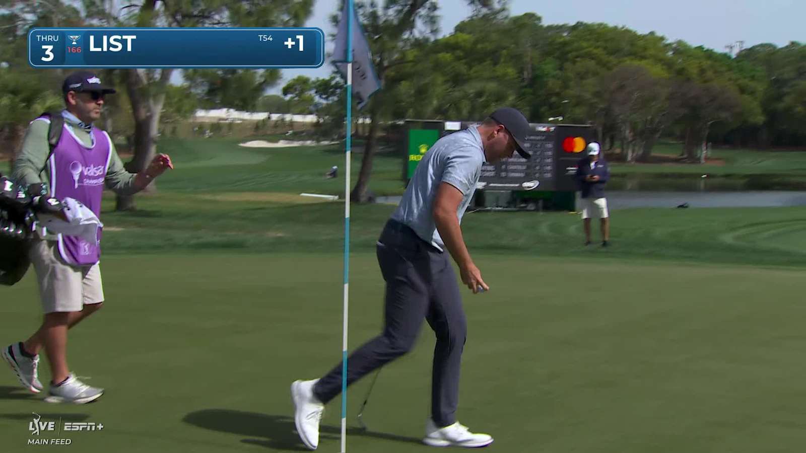 Luke List holes out bellied wedge for birdie at Valspar