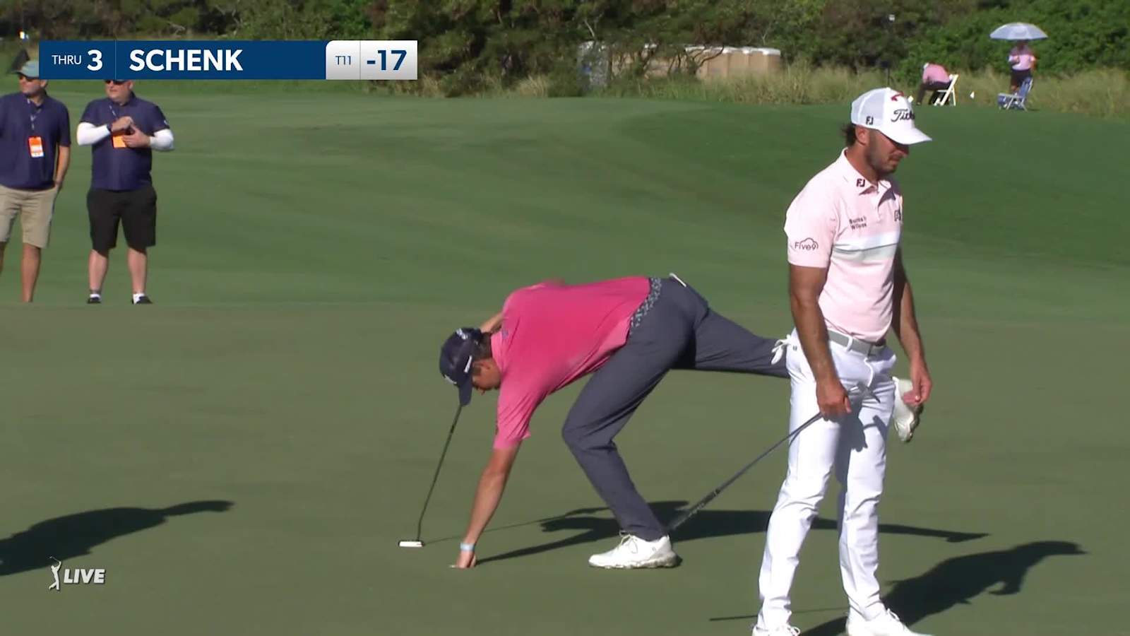 Adam Schenk sinks a 20-foot birdie putt at Sentry