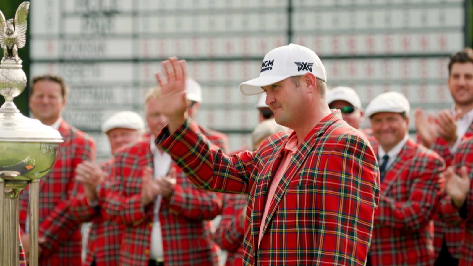 A year in the making: Jason Kokrak receives tartan jacket after Charles Schwab win