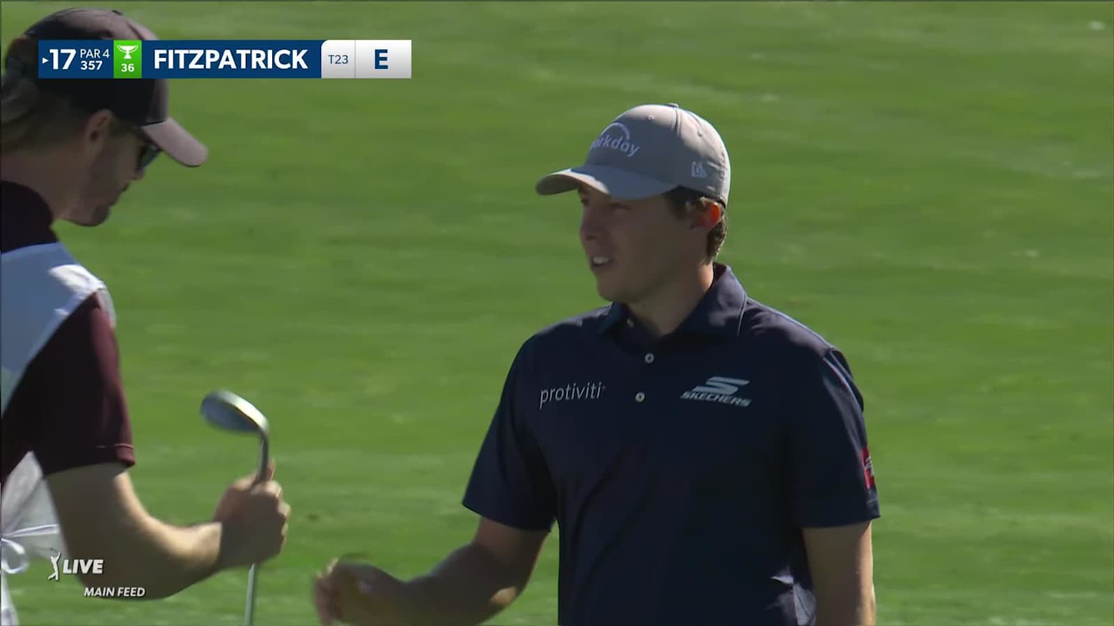 Matt Fitzpatrick makes birdie on No. 17 at Valero