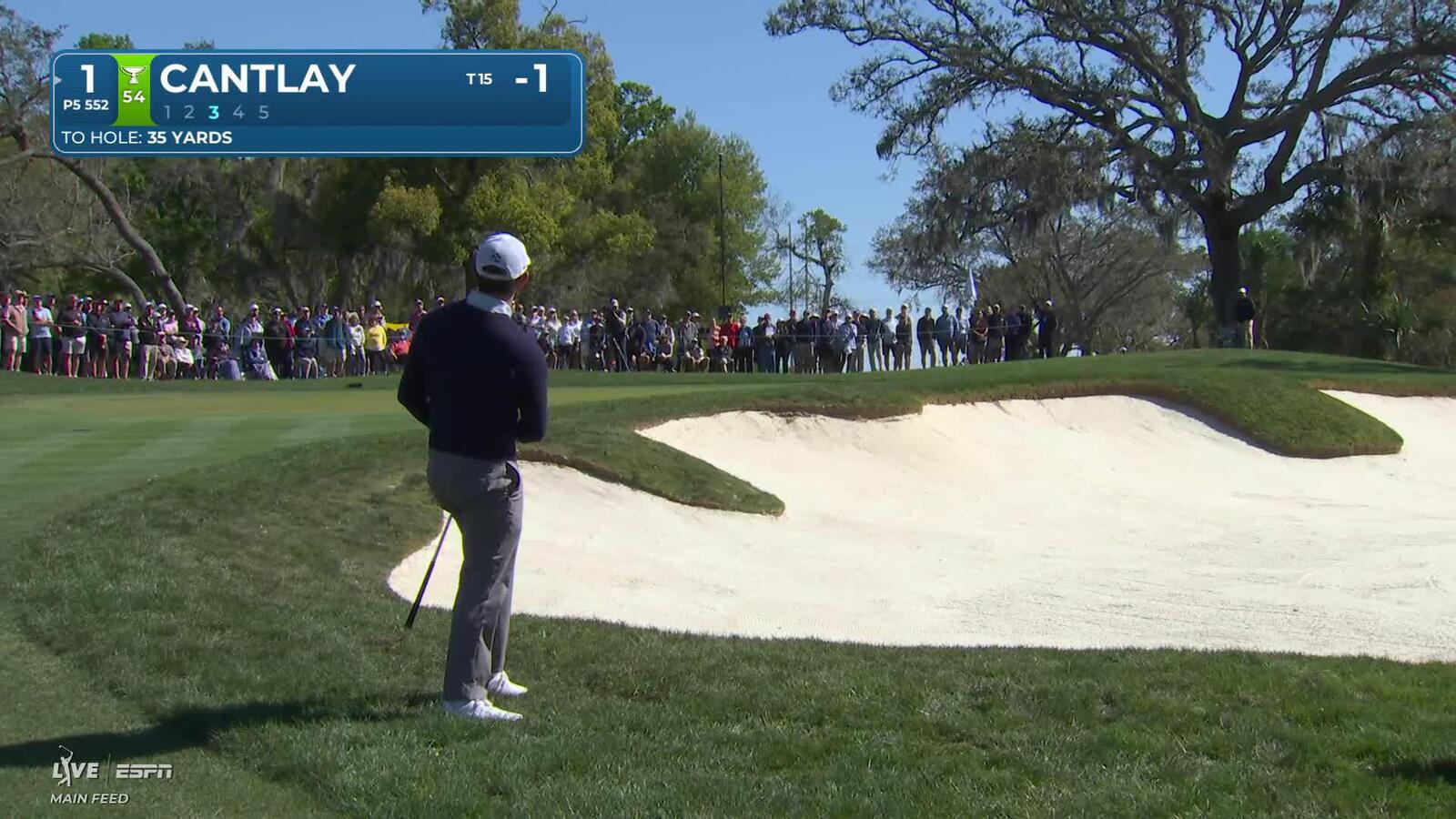 Patrick Cantlay sinks 7-foot birdie putt on No. 1 at Valspar