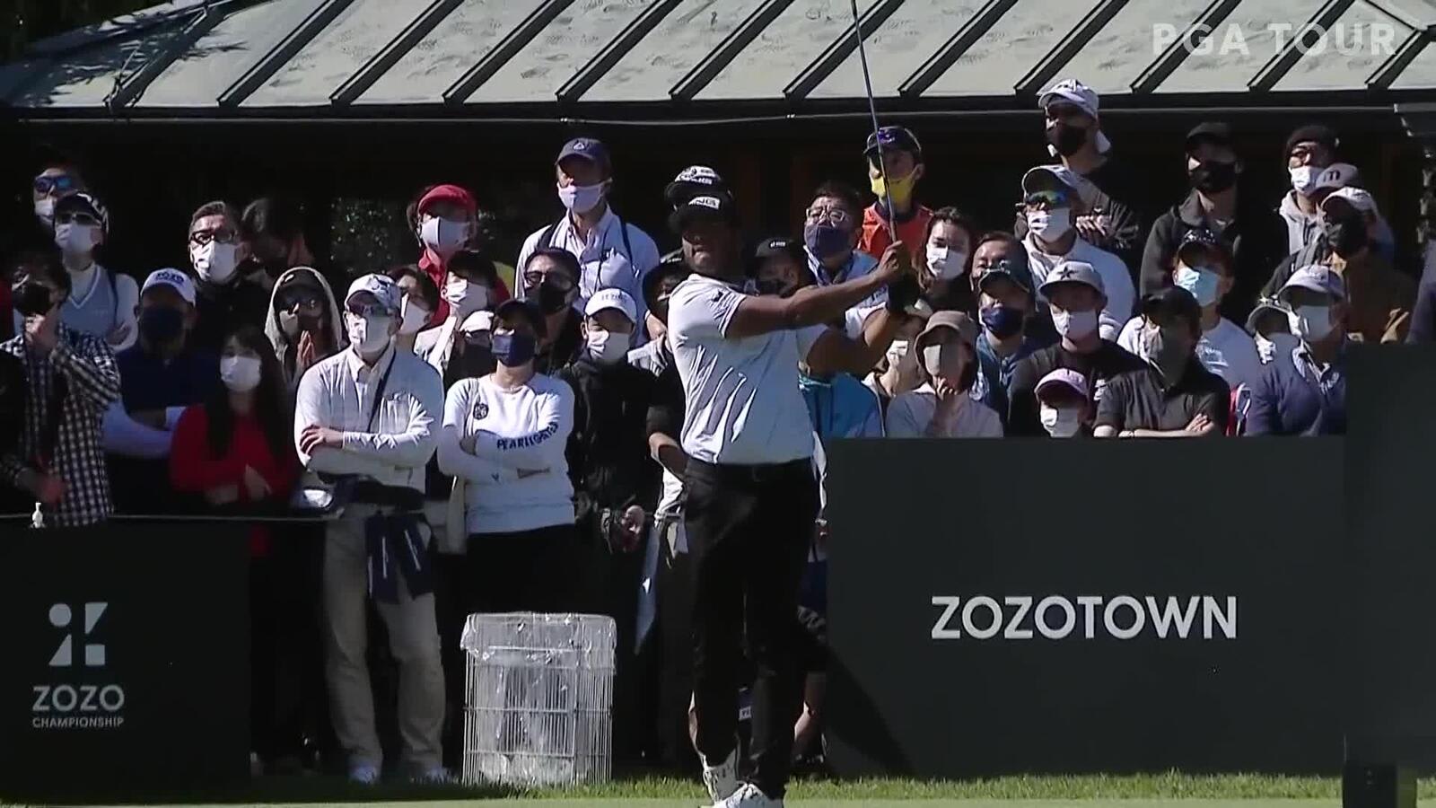 Sebastian Munoz hits nice tee shot and birdies at ZOZO CHAMPIONSHIP 