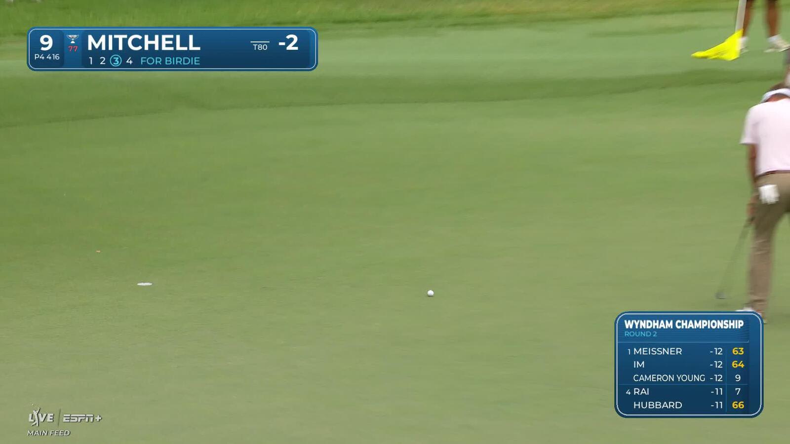 Keith Mitchell makes birdie on No. 9 at Wyndham