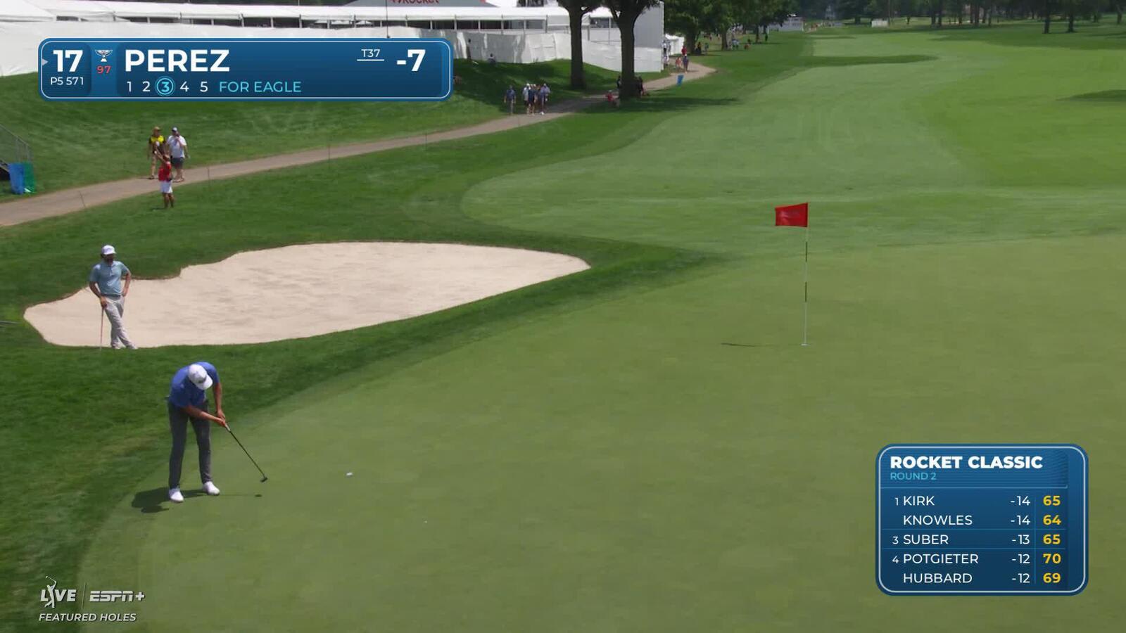 Victor Perez makes birdie on No. 17 at Rocket Classic