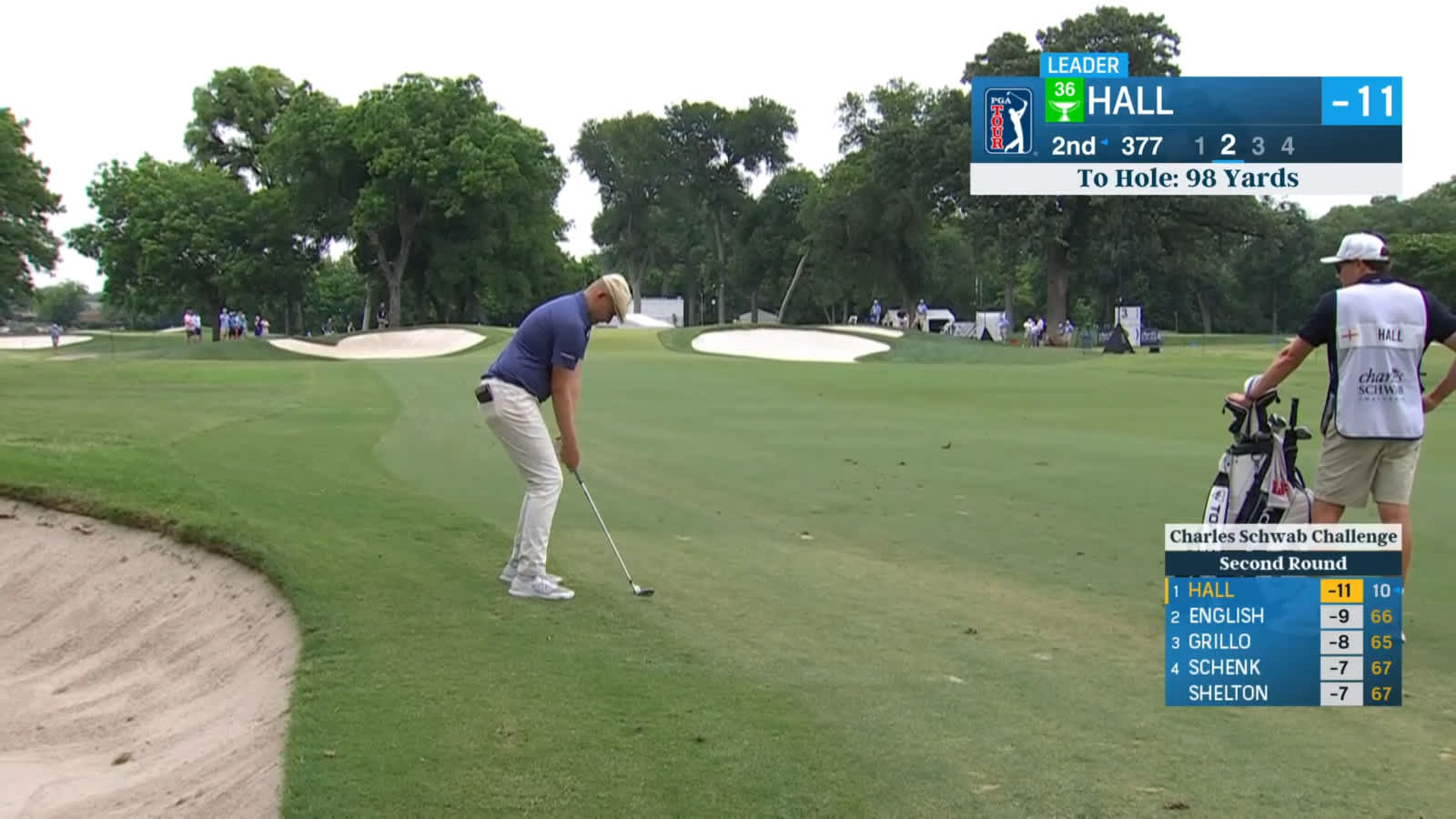 Harry Hall's second leads to birdie at Charles Schwab