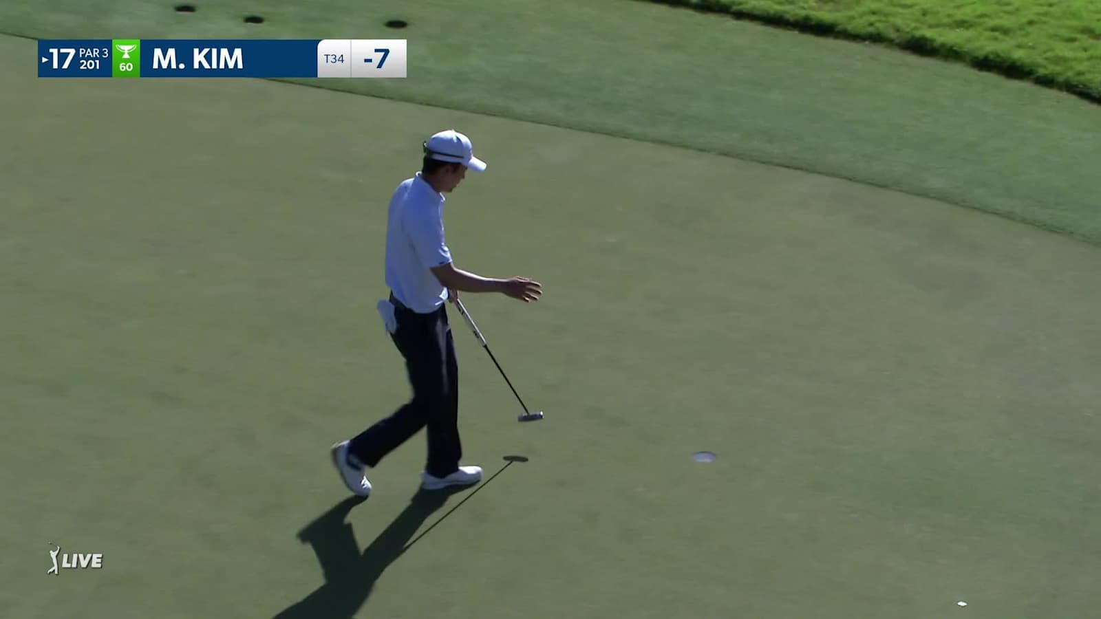 Michael Kim drops side-door birdie putt at Sony Open