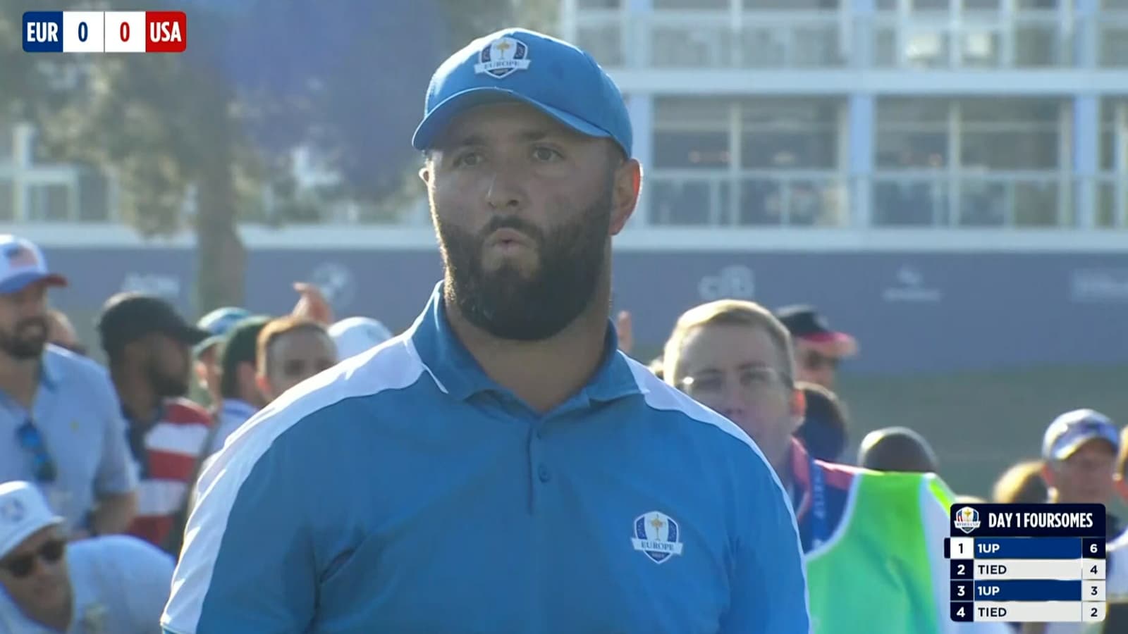 Jon Rahm nearly makes hole-in-one at the Ryder Cup