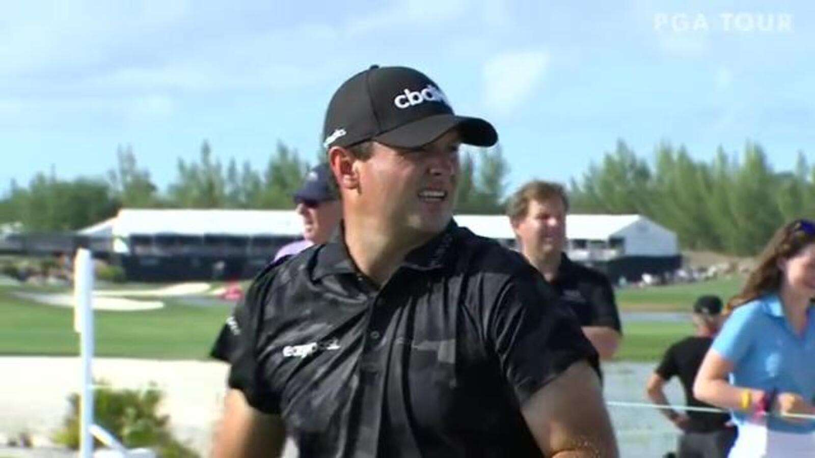 Patrick Reed drives green and birdies at Hero