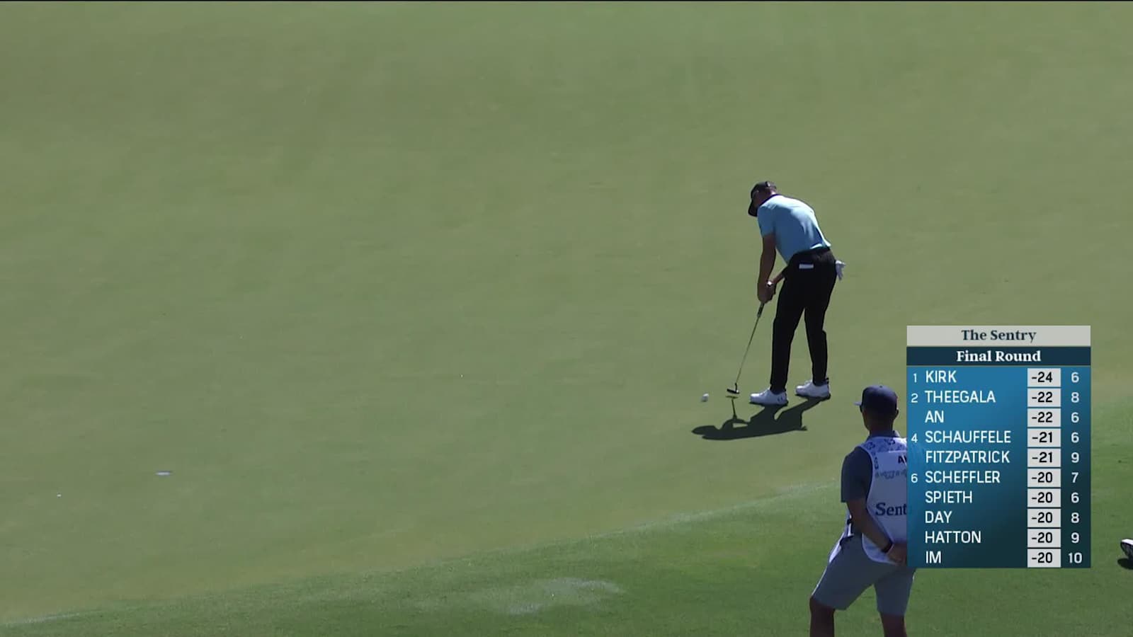 Jordan Spieth drains 15-foot birdie putt at Sentry