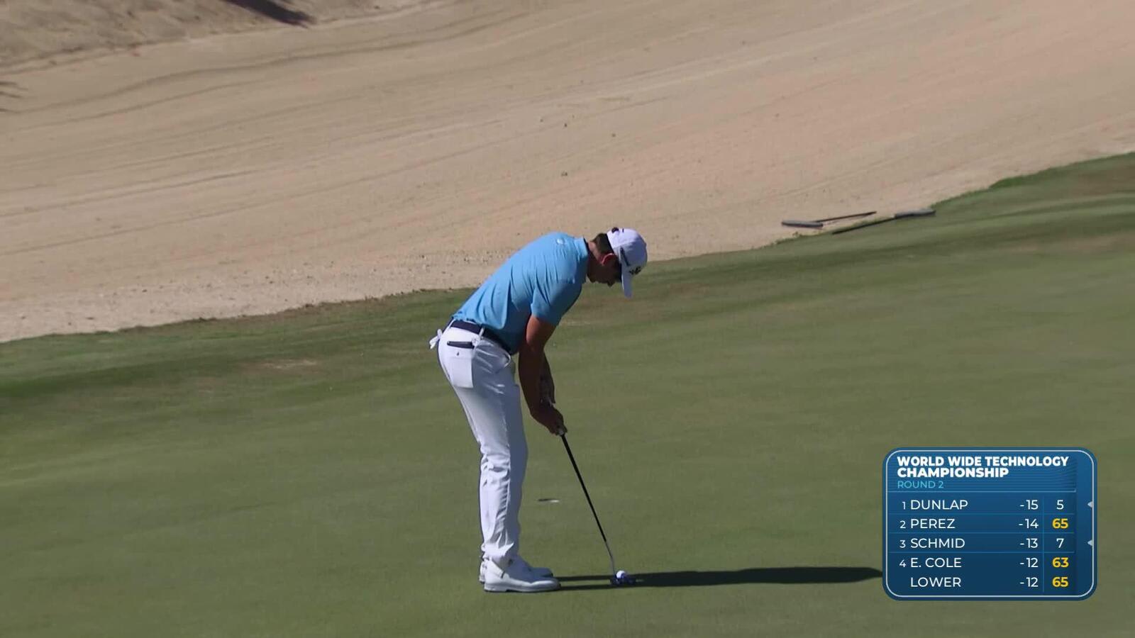 Nico Echavarria makes birdie on No. 5 at World Wide Technology