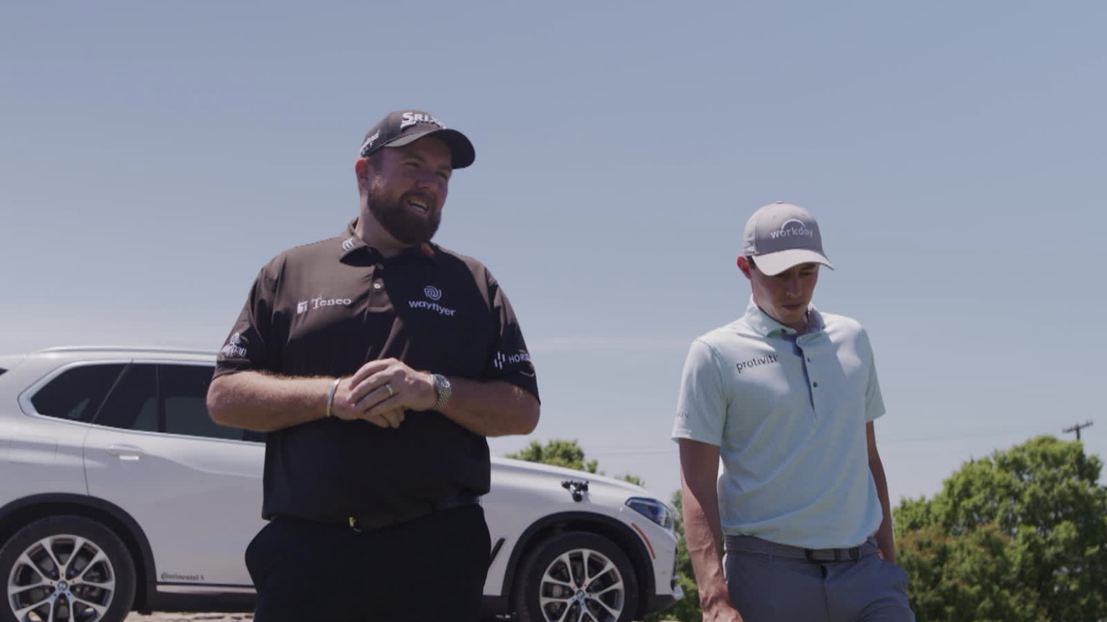 Matt Fitzpatrick and Shane Lowry try off-road driving and chipping challenge