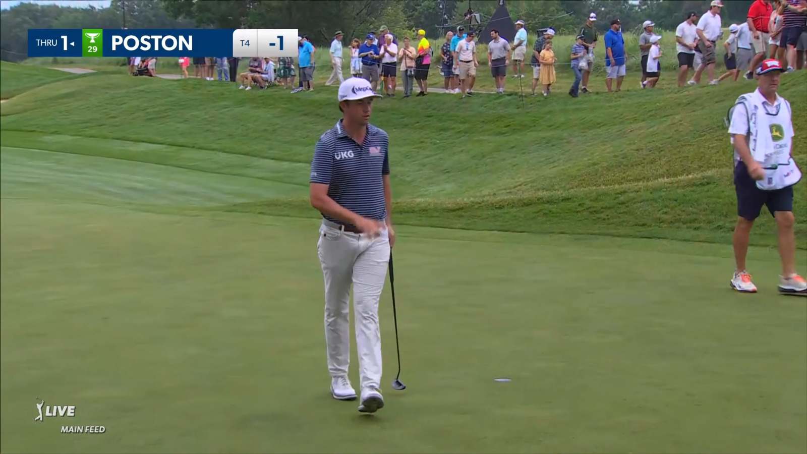 J.T. Poston opens with birdie on No. 10 at John Deere