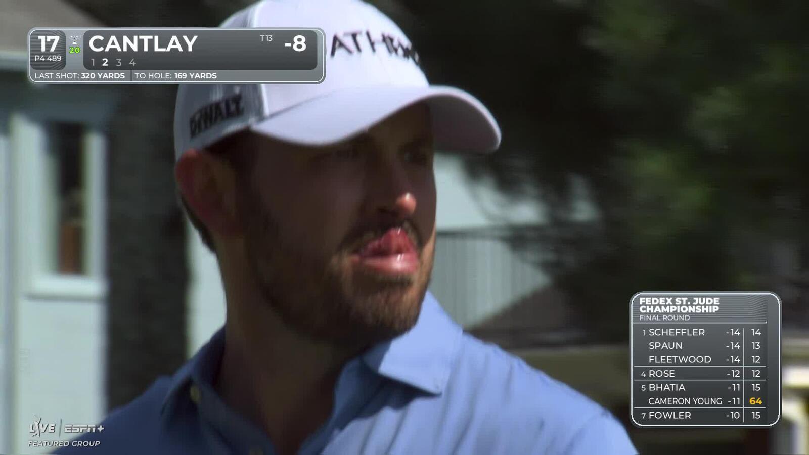 Patrick Cantlay makes birdie on No. 17 at FedEx St. Jude
