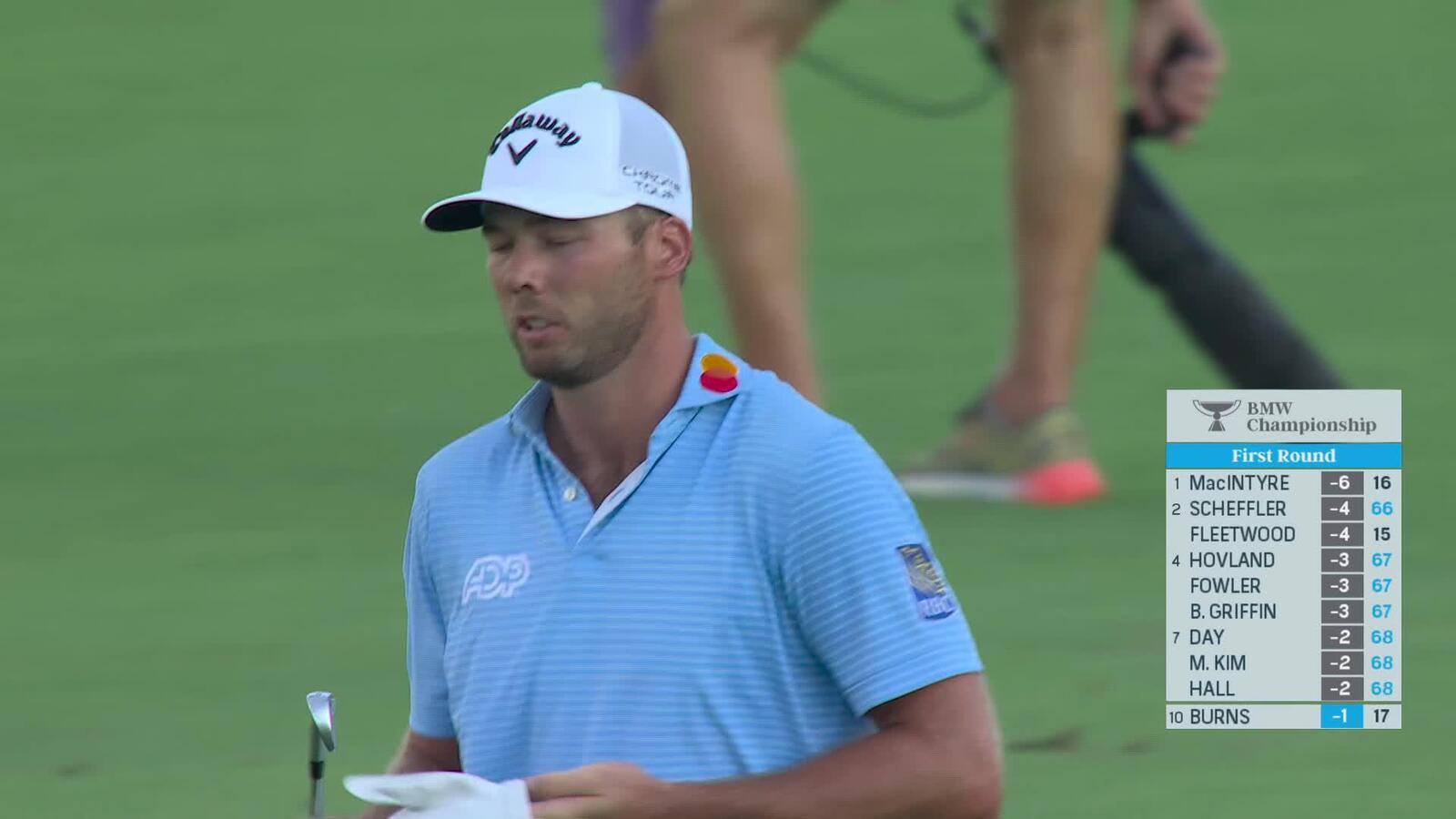 Sam Burns makes birdie on No. 18 at BMW Championship