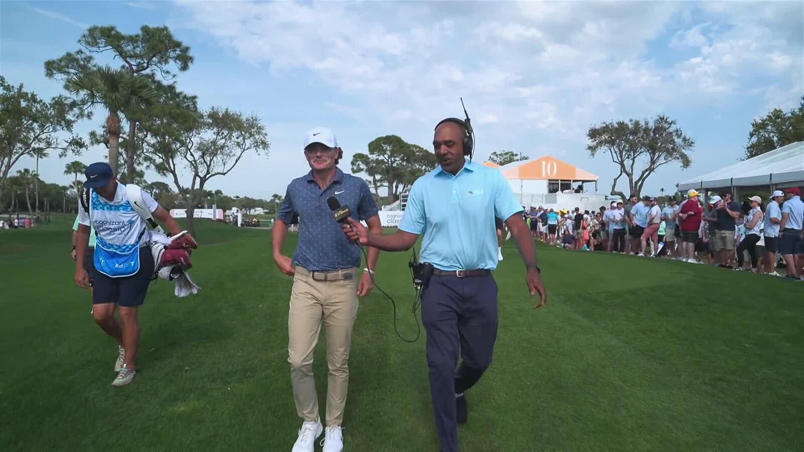 Luke Clanton mic’d up during Round 3 of Cognizant Classic 