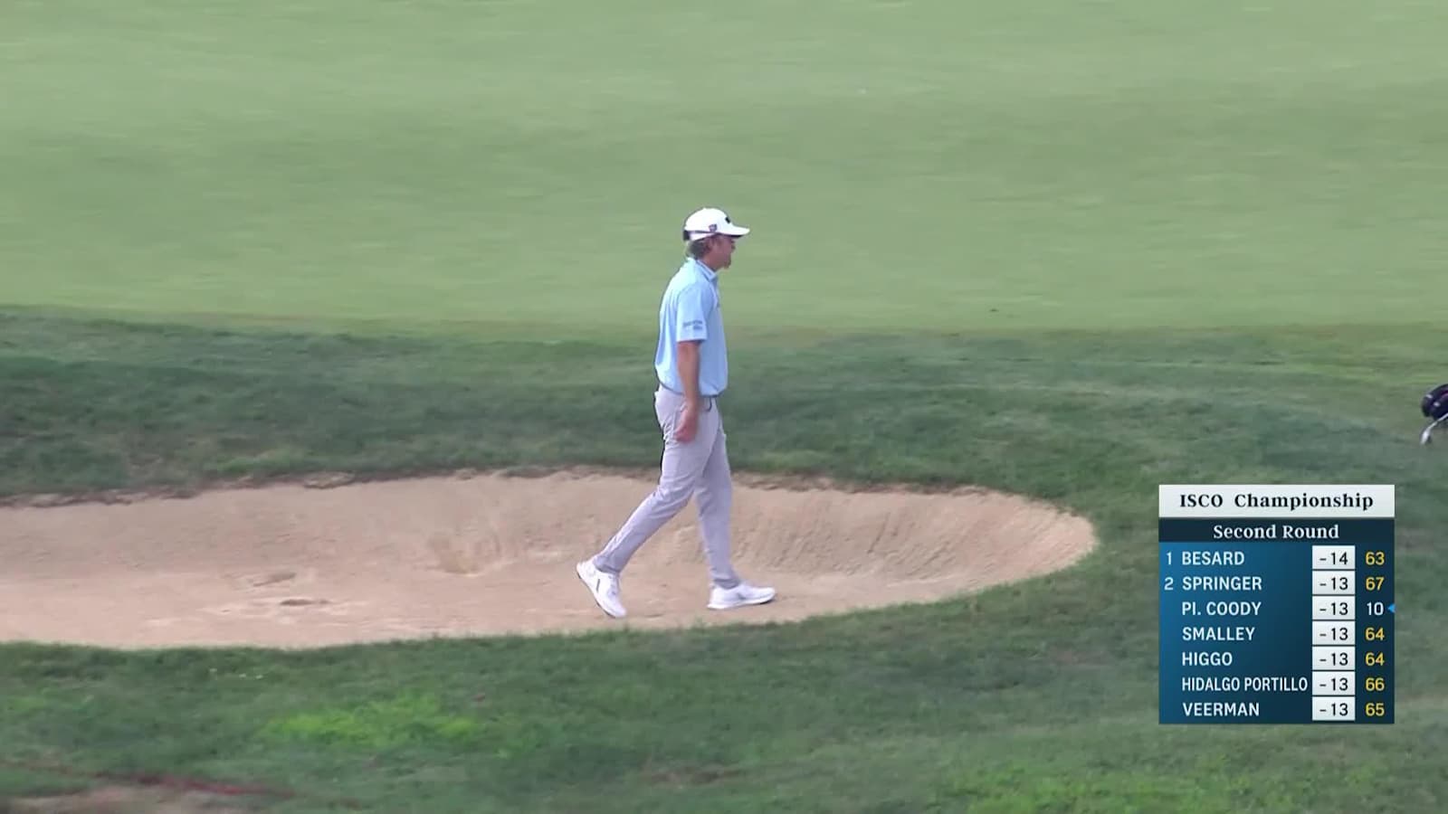 Kevin Kisner holes out electric eagle from bunker at ISCO Championship