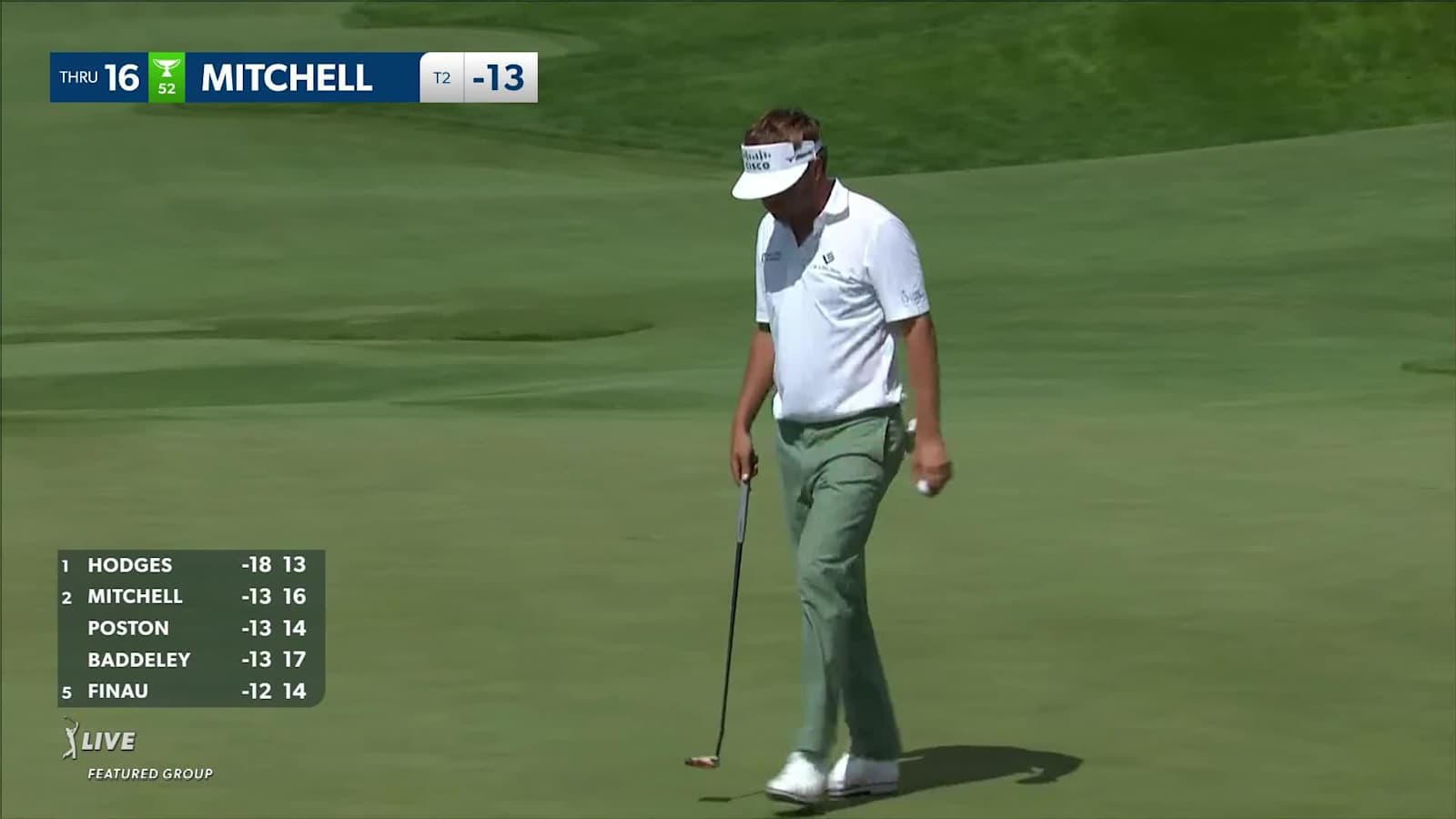 Keith Mitchell gets up-and-down for birdie at 3M Open